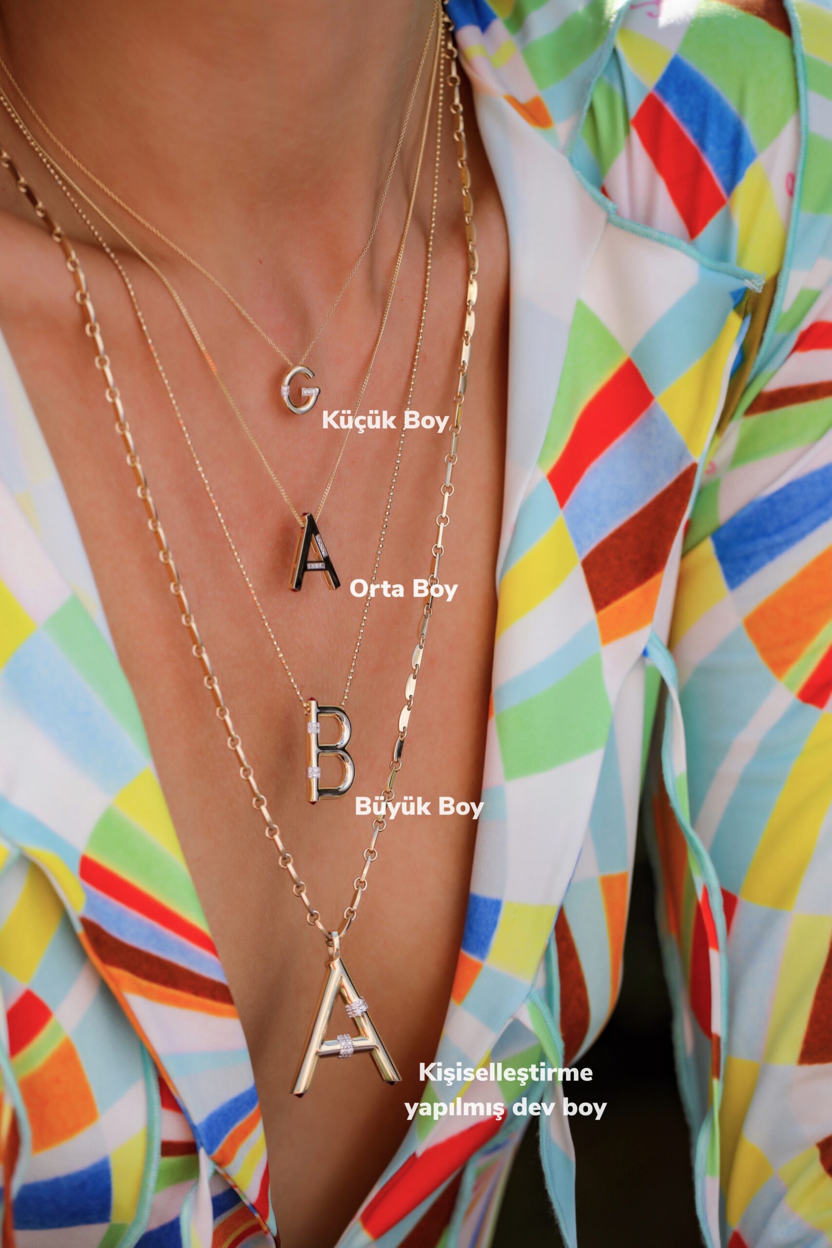 Ufak Boy Harf Kolye