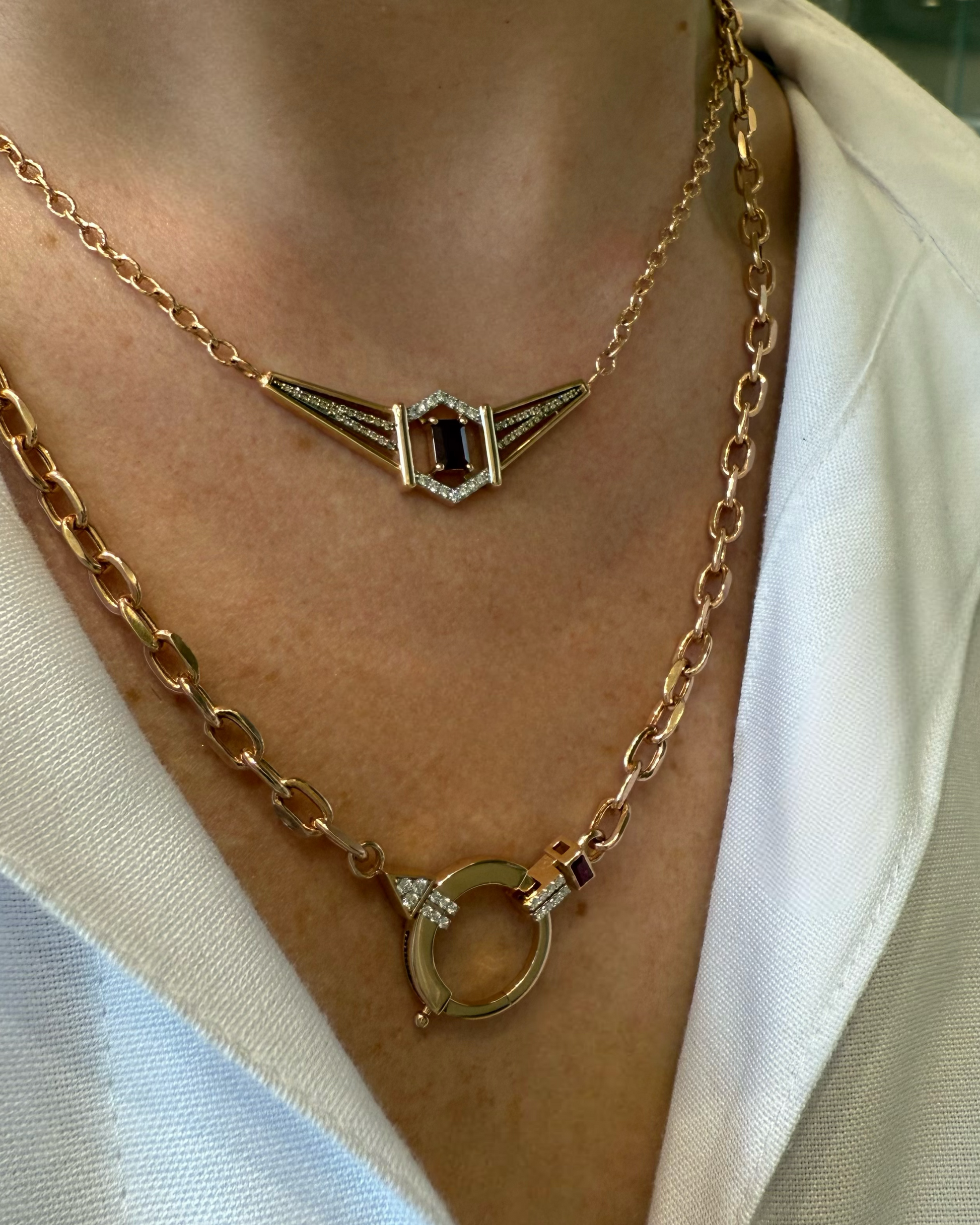 Baguette Chain 1 - Ruby