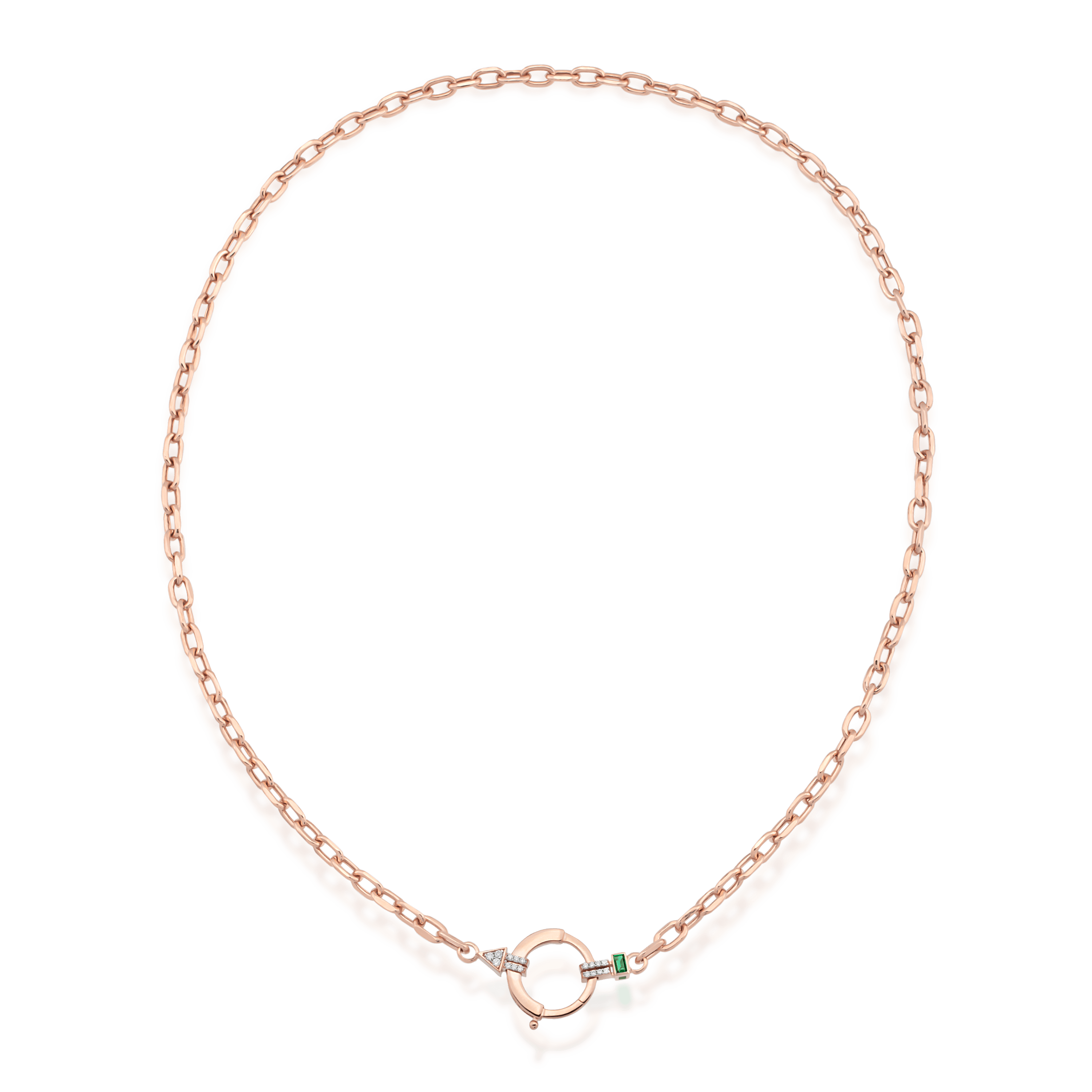Baguette Zincir 1 - Yeşil Garnet