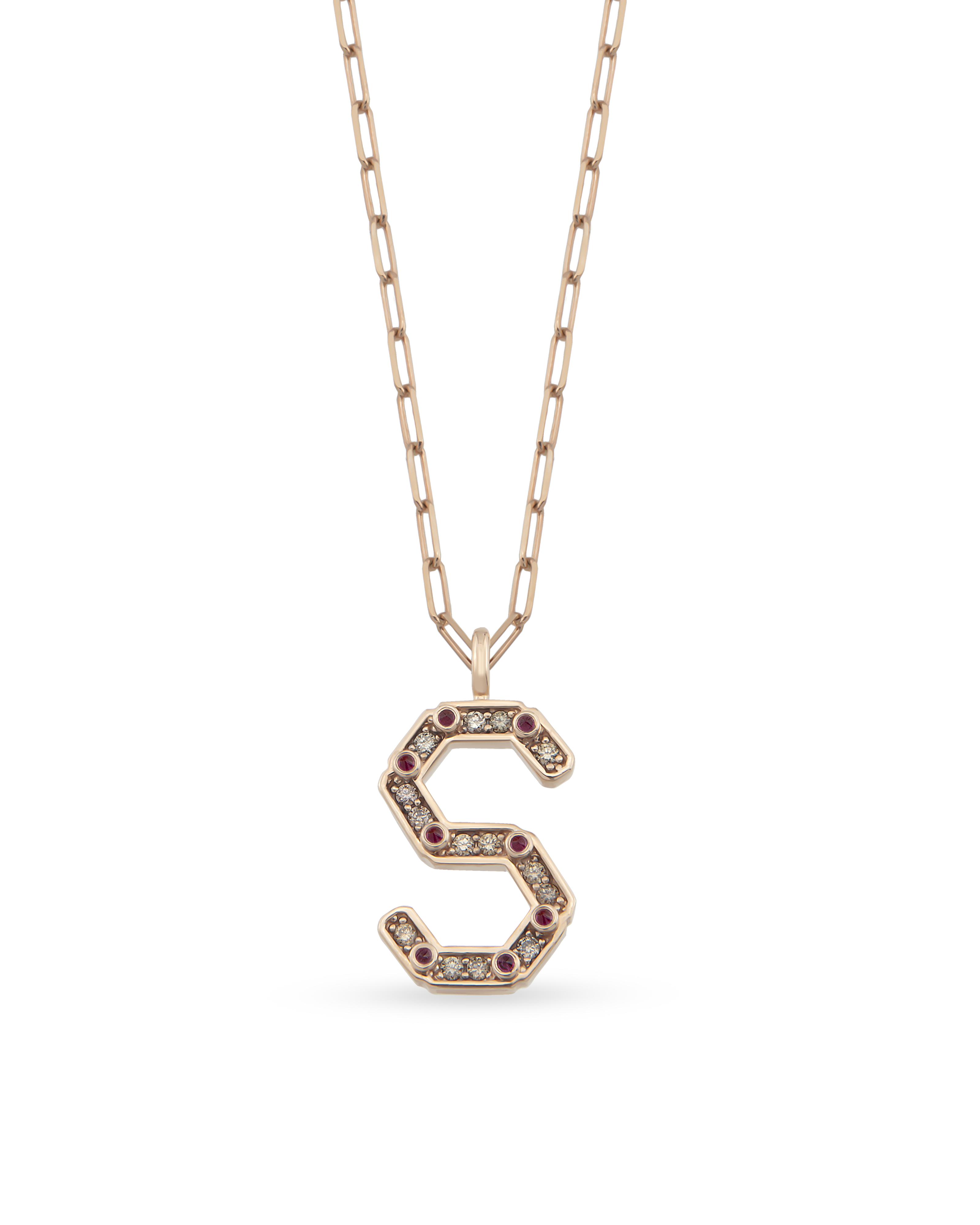 Bevolution Letter Necklace - Brown Diamond