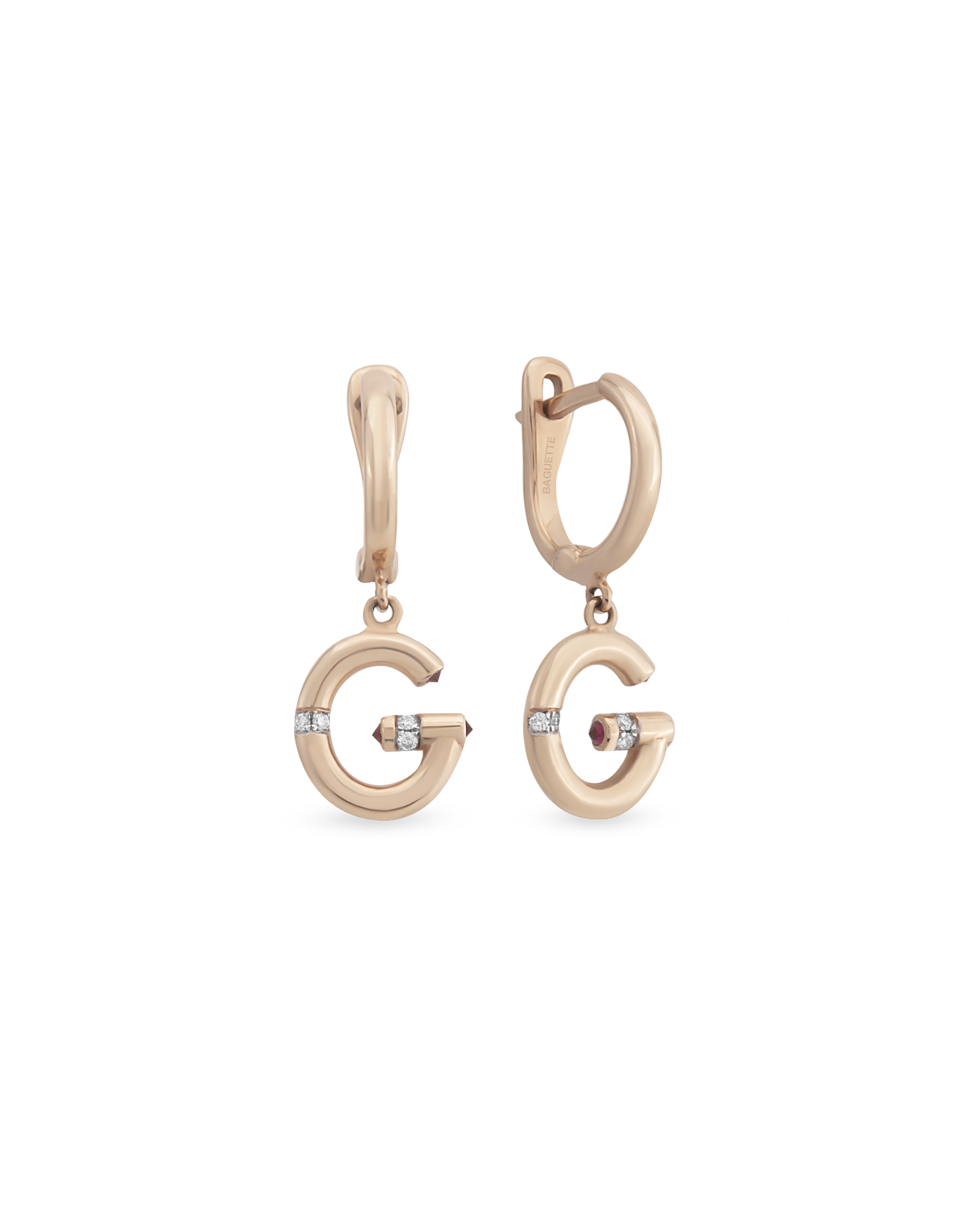 Alphabet Tekli Halka Küpe