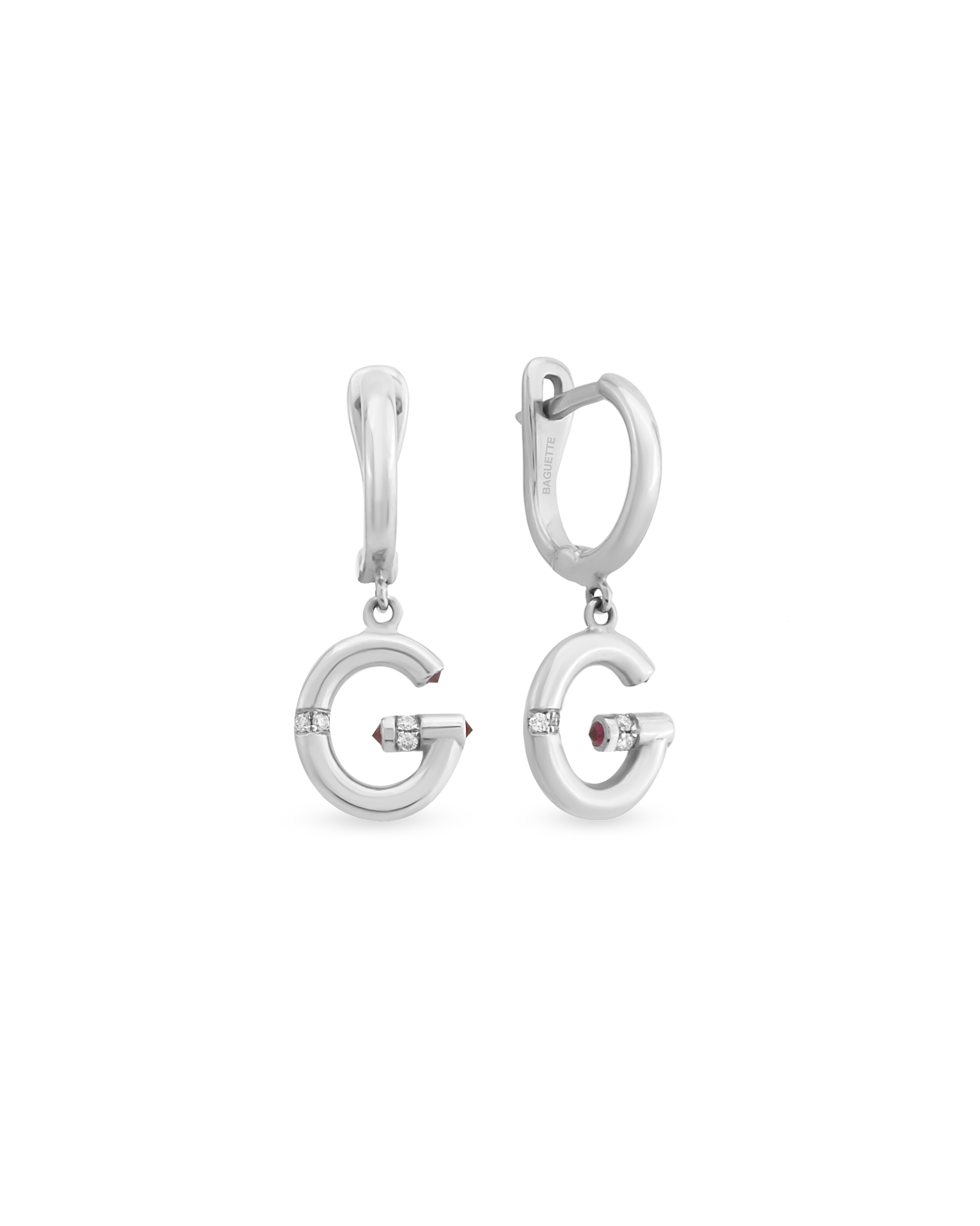 Alphabet Tekli Halka Küpe