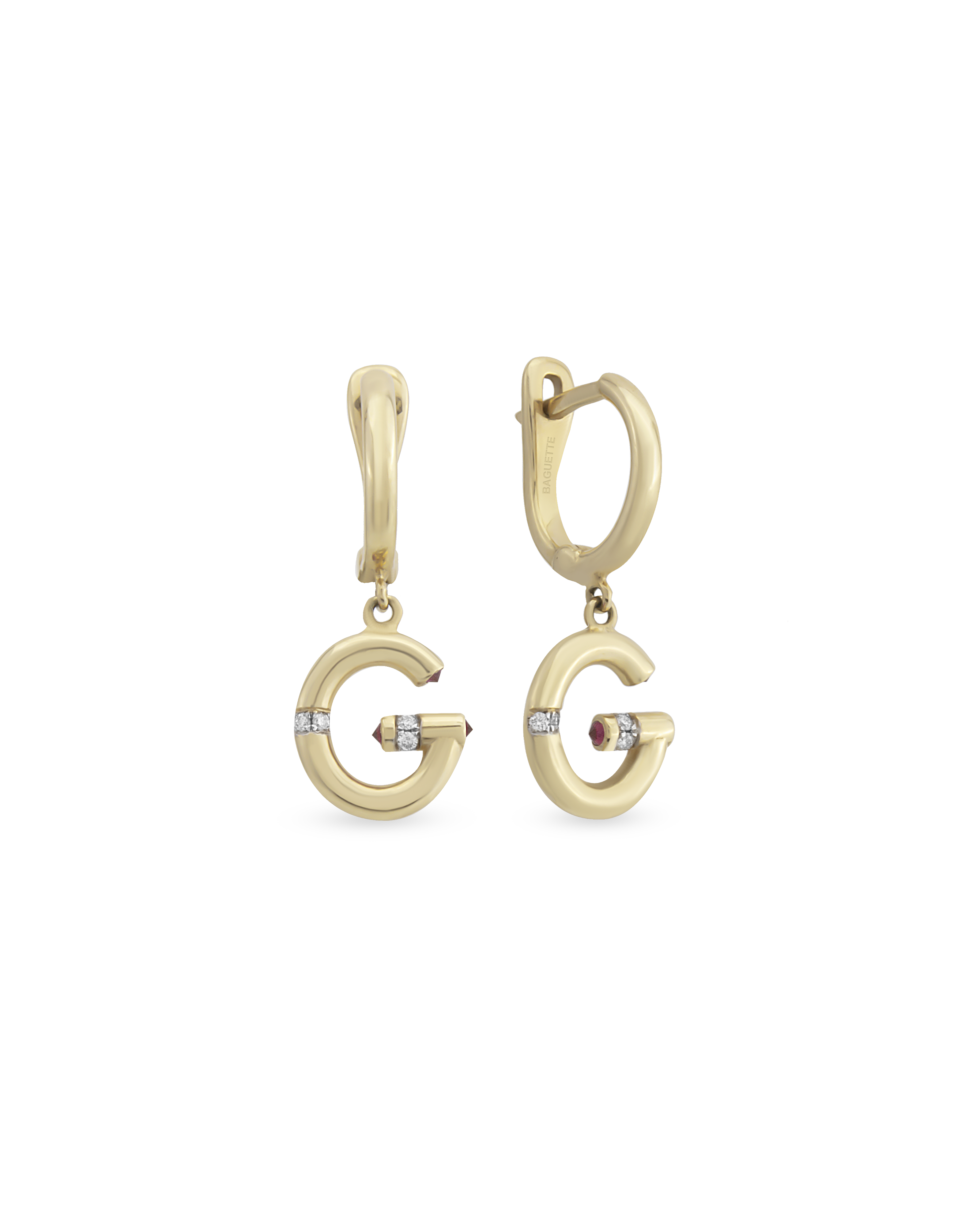 Alphabet Tekli Halka Küpe