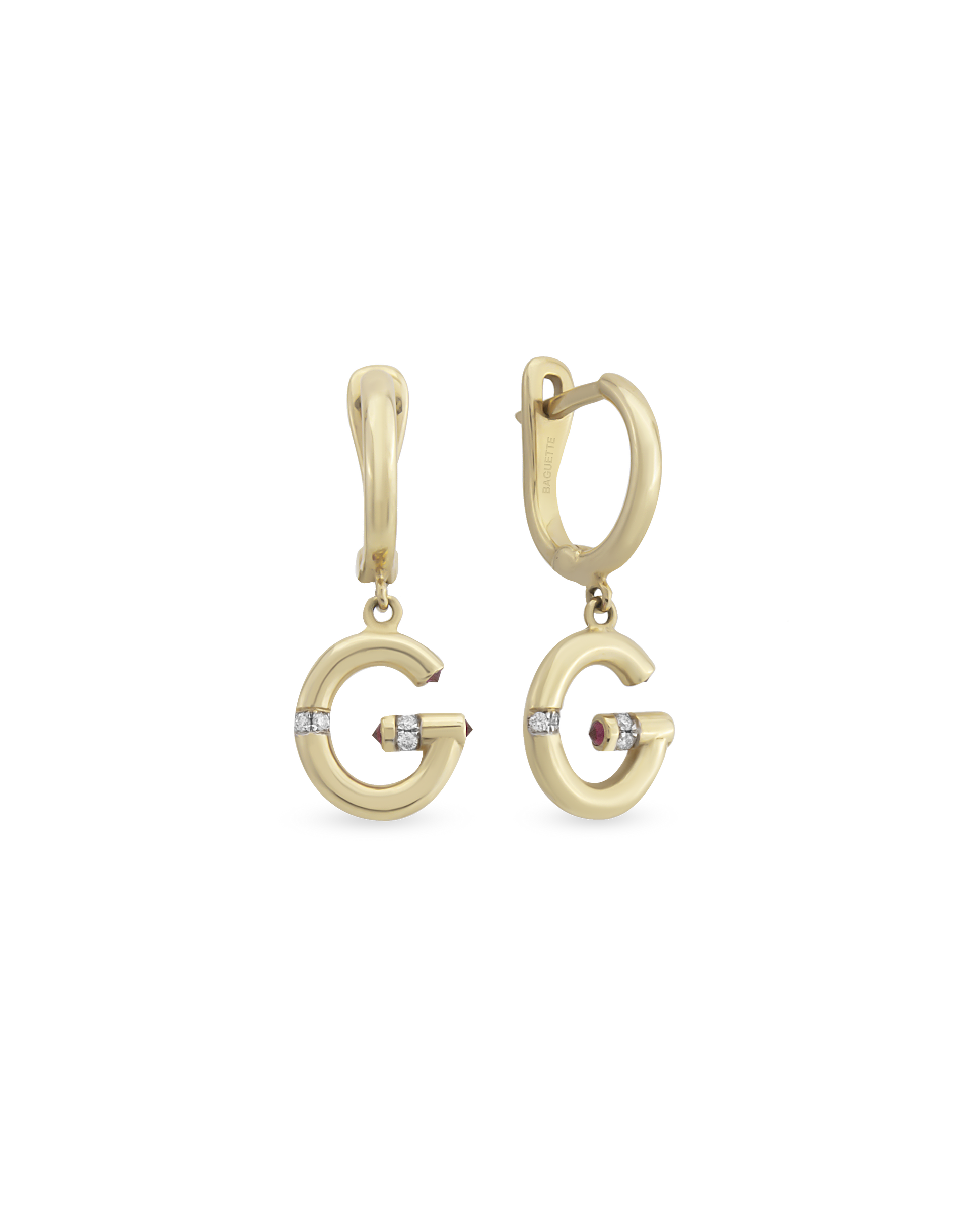 Alphabet Tekli Halka Küpe