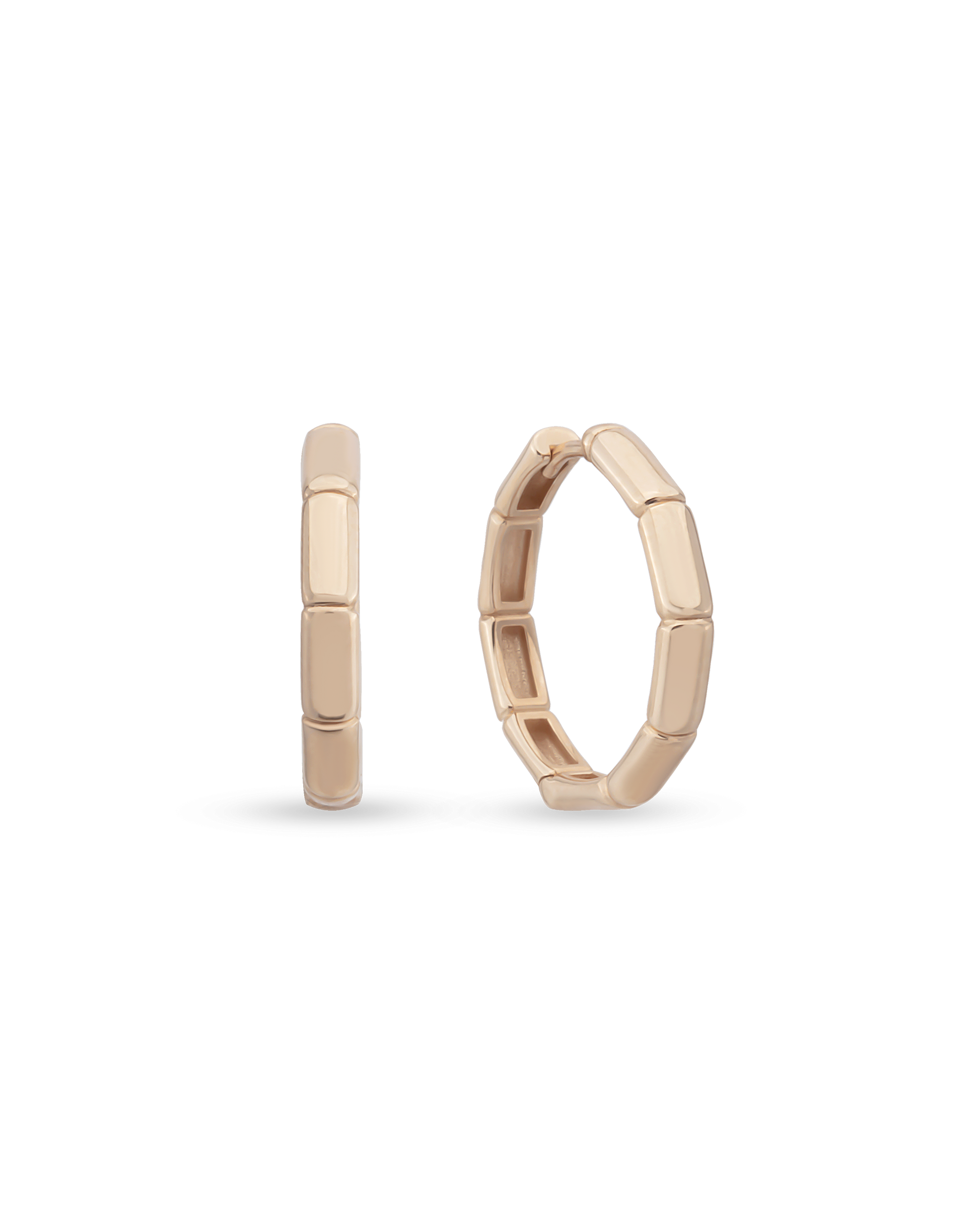 Large Bamboo Hoop Earrings