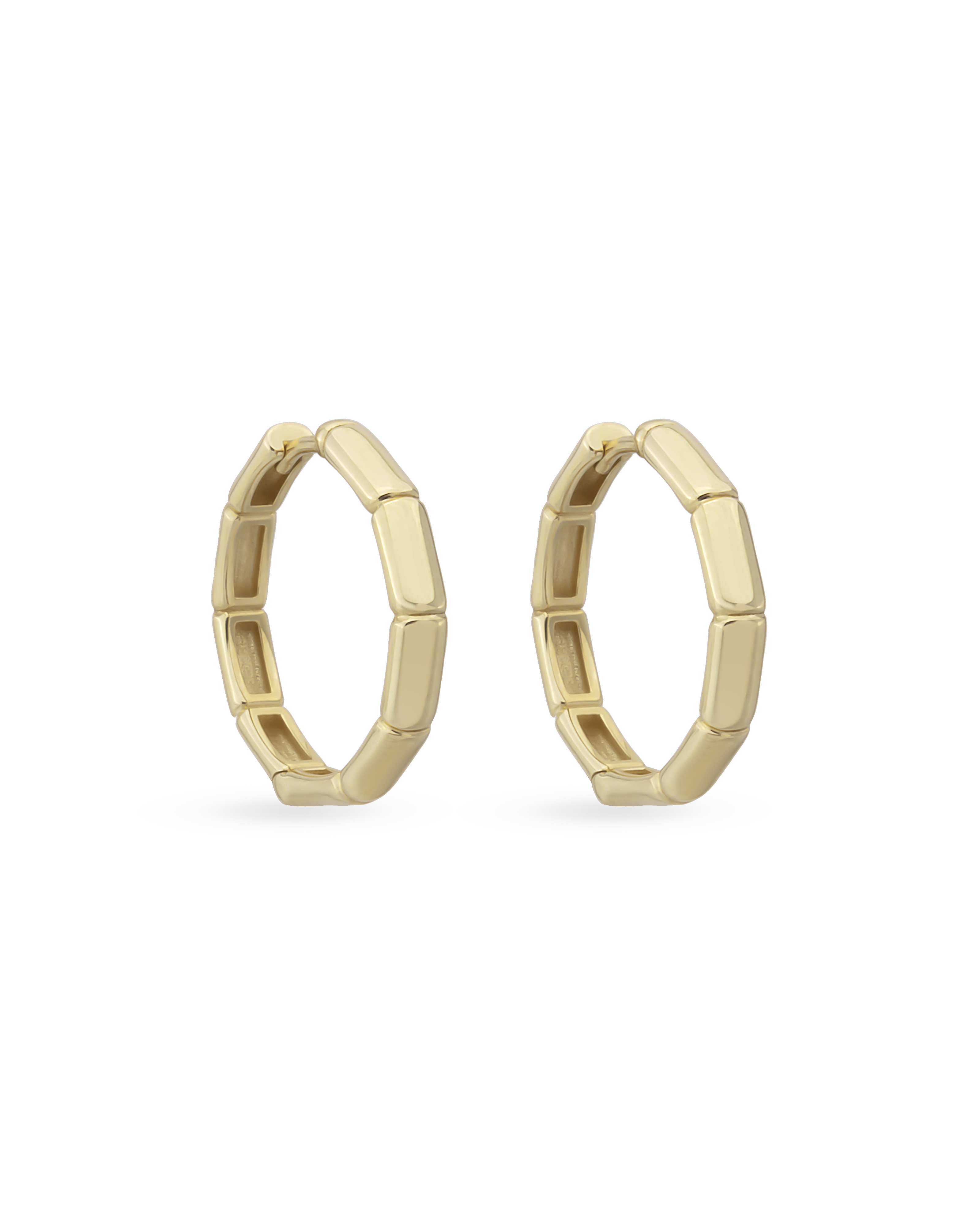 Large Bamboo Hoop Earrings