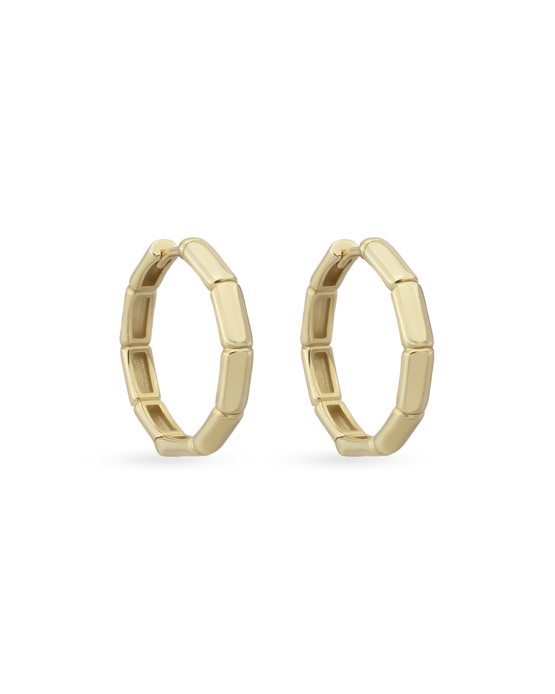 Large Bamboo Hoop Earrings