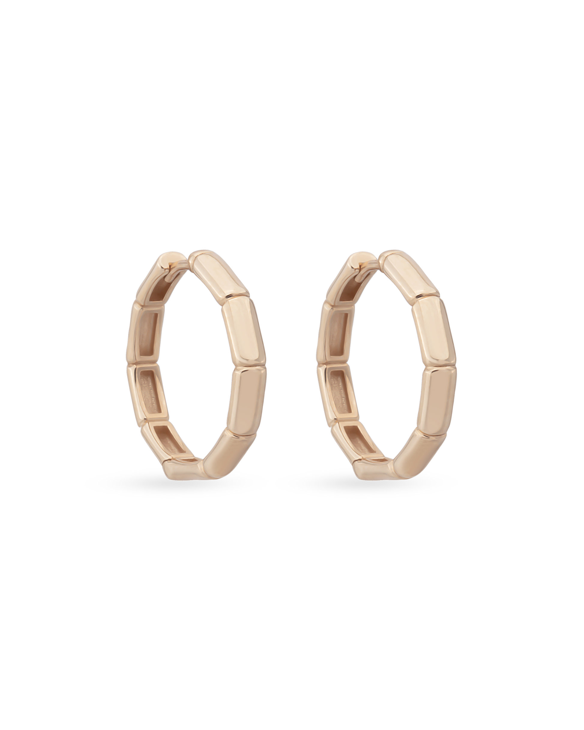 Large Bamboo Hoop Earrings
