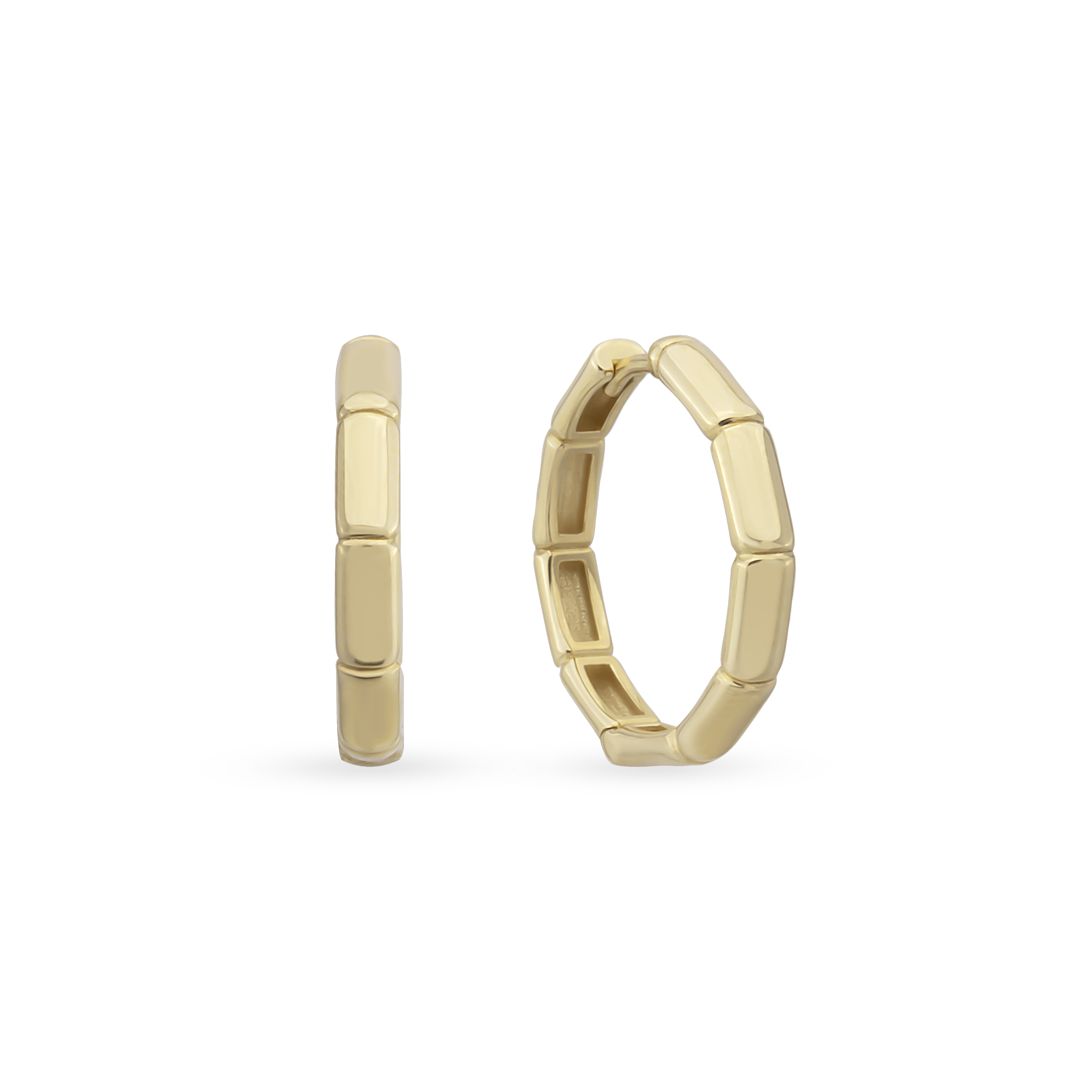 Large Bamboo Hoop Earrings
