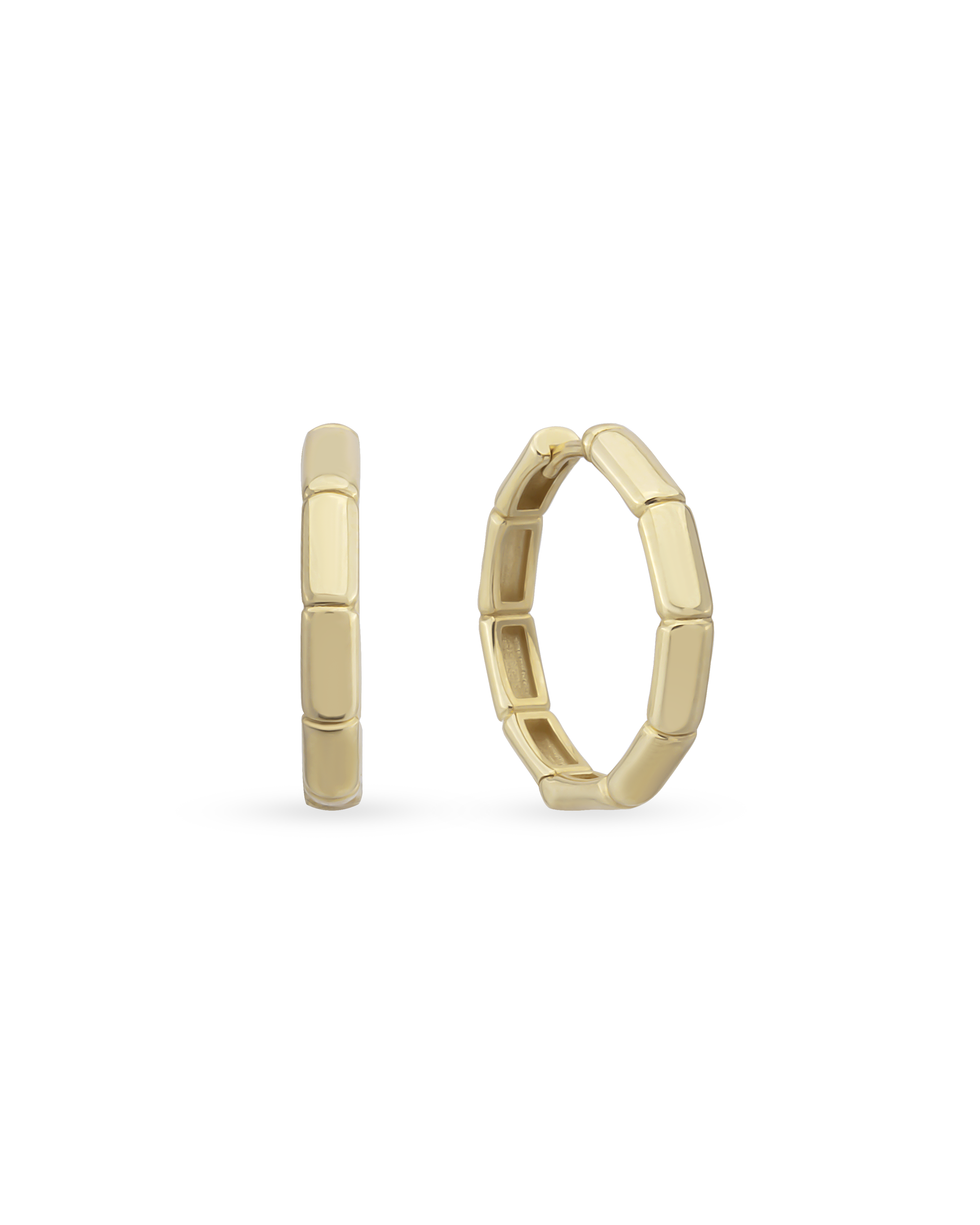 Large Bamboo Hoop Earrings