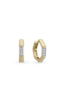 Small Size Bamboo Hoop Earrings - Few Stones