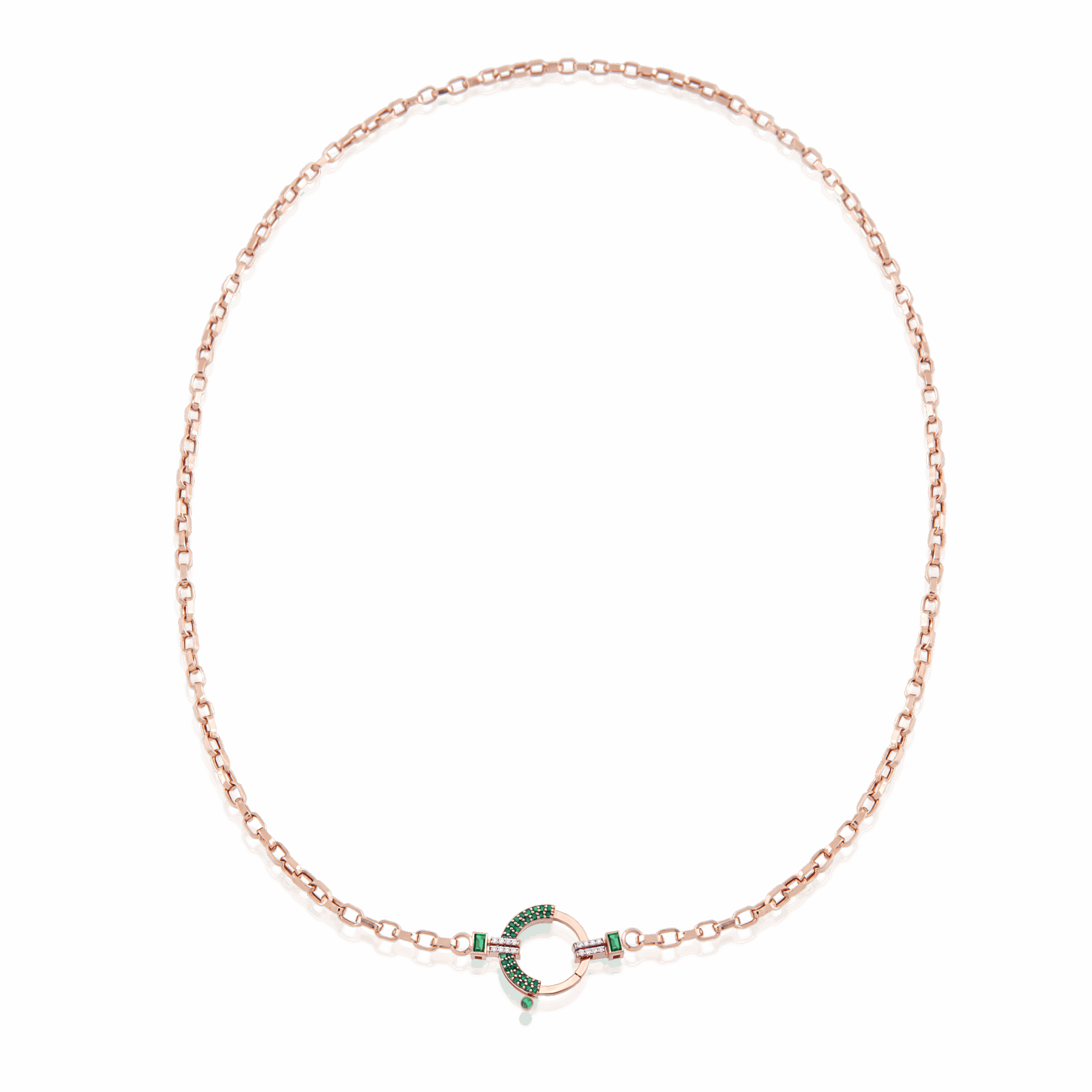 Baguette Zincir 8 - Yeşil Garnet
