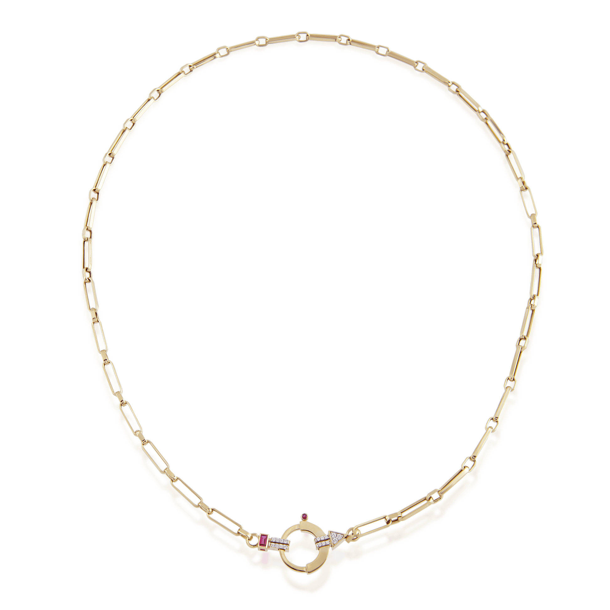 Baguette Chain 3 - Green Garnet