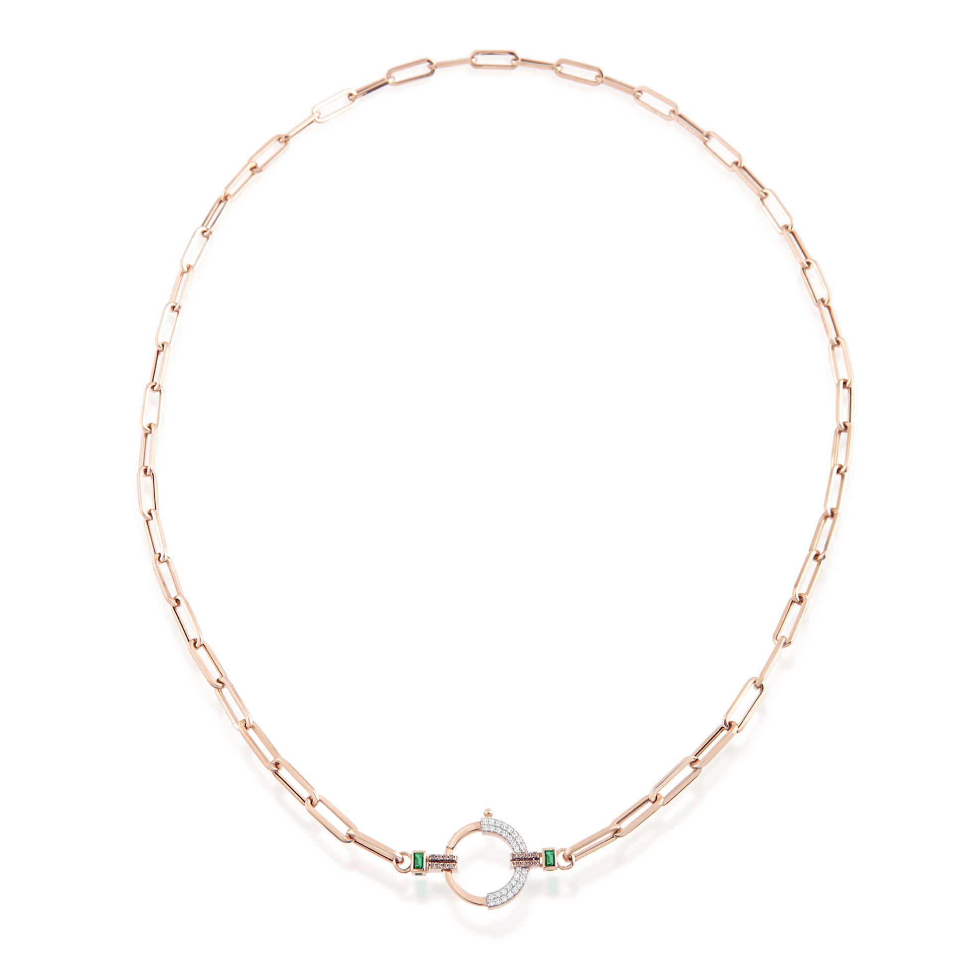 Baguette Chain 4 - Green Garnet