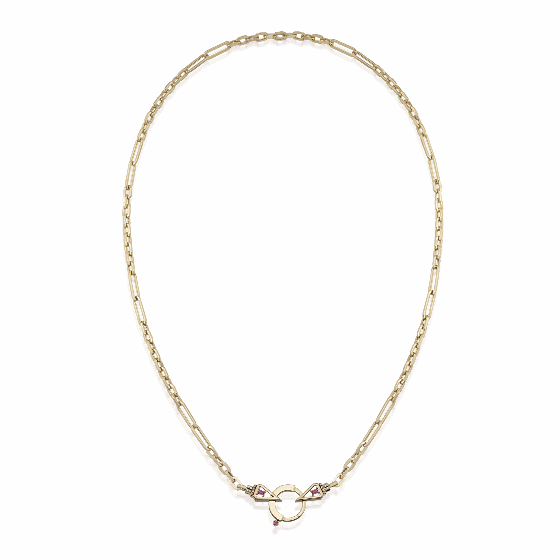 Baguette Chain 10 - Ruby