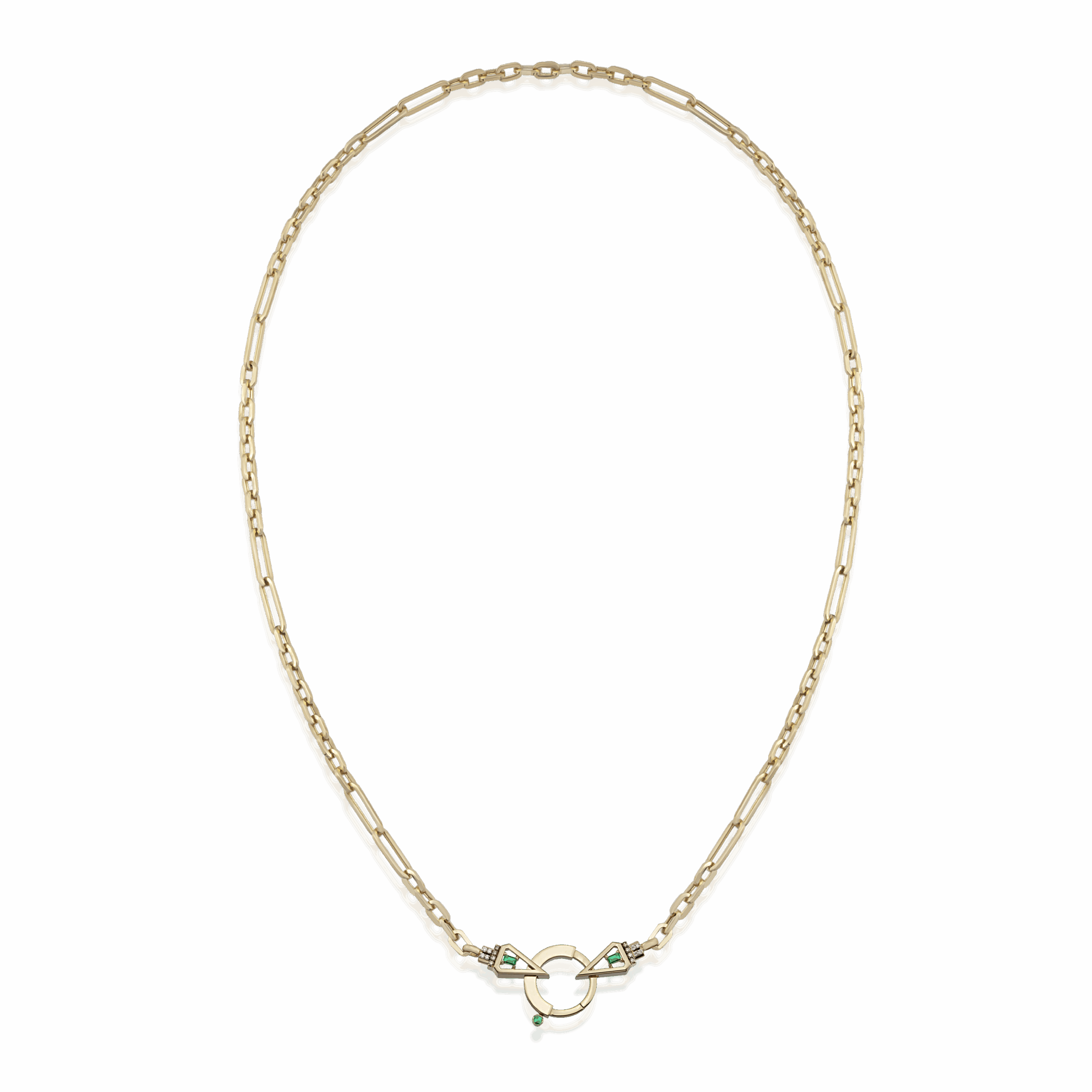 Baguette Zincir 10 - Yeşil Garnet