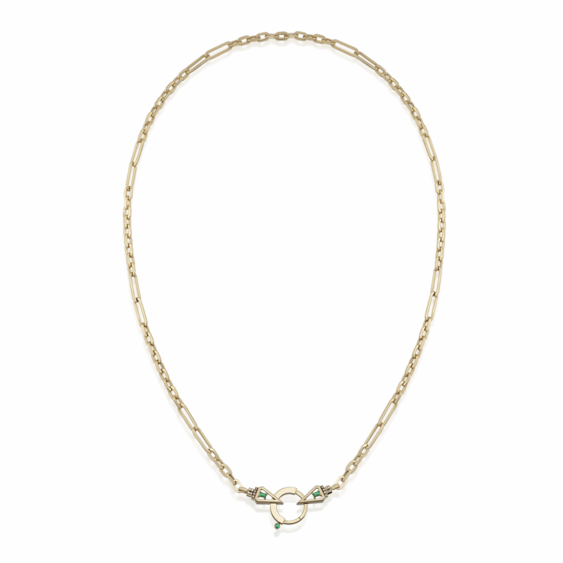 Baguette Zincir 10 - Yeşil Garnet