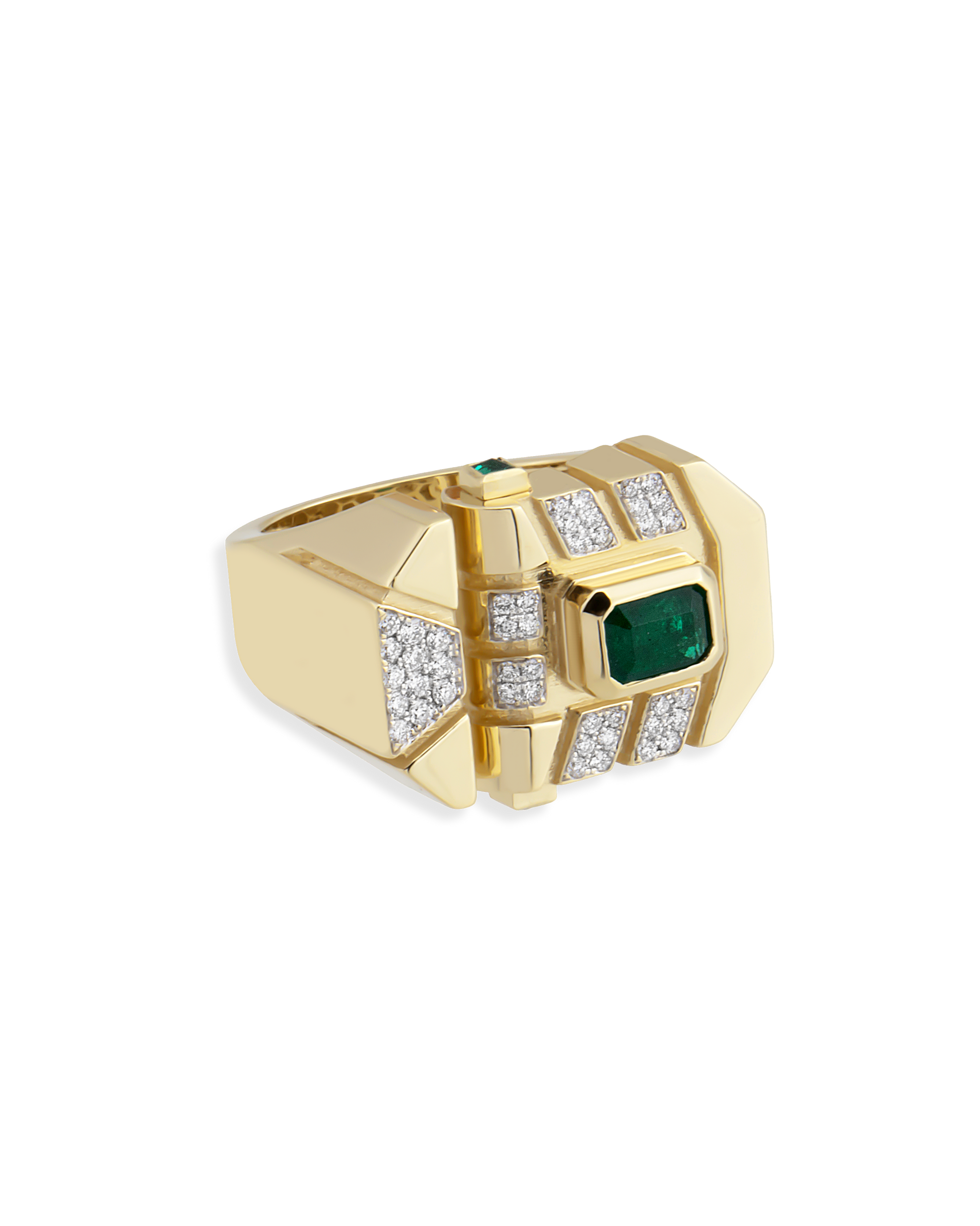 Era Bevel Emerald Yüzük