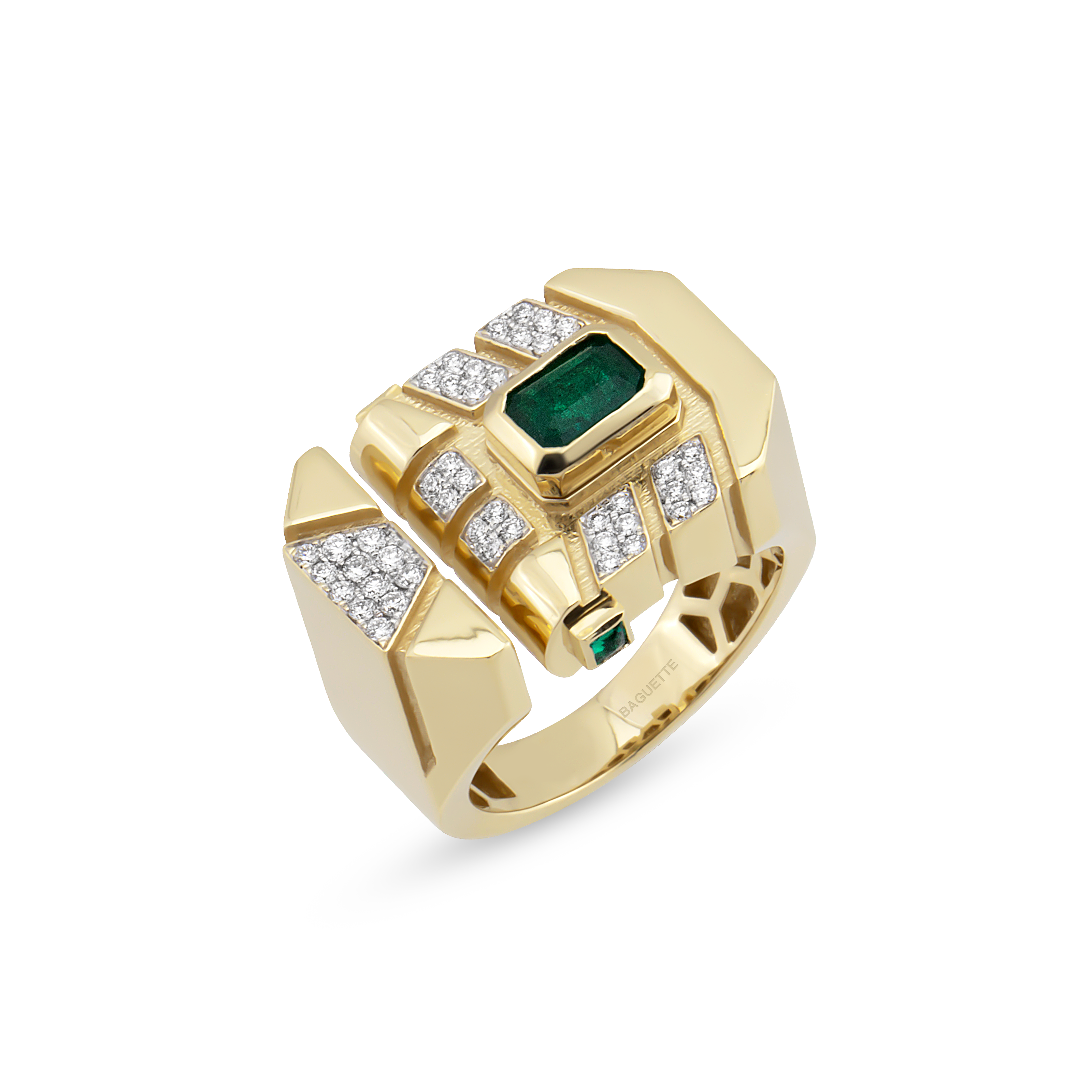 Era Bevel Emerald Yüzük