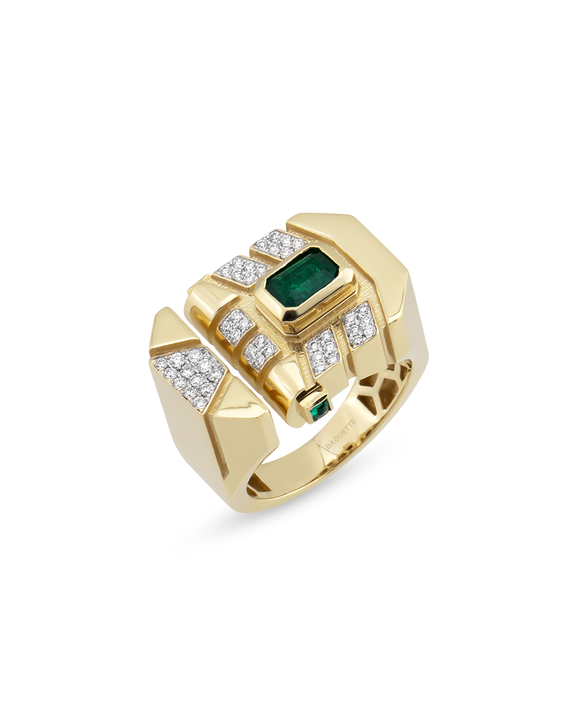 Era Bevel Emerald Yüzük
