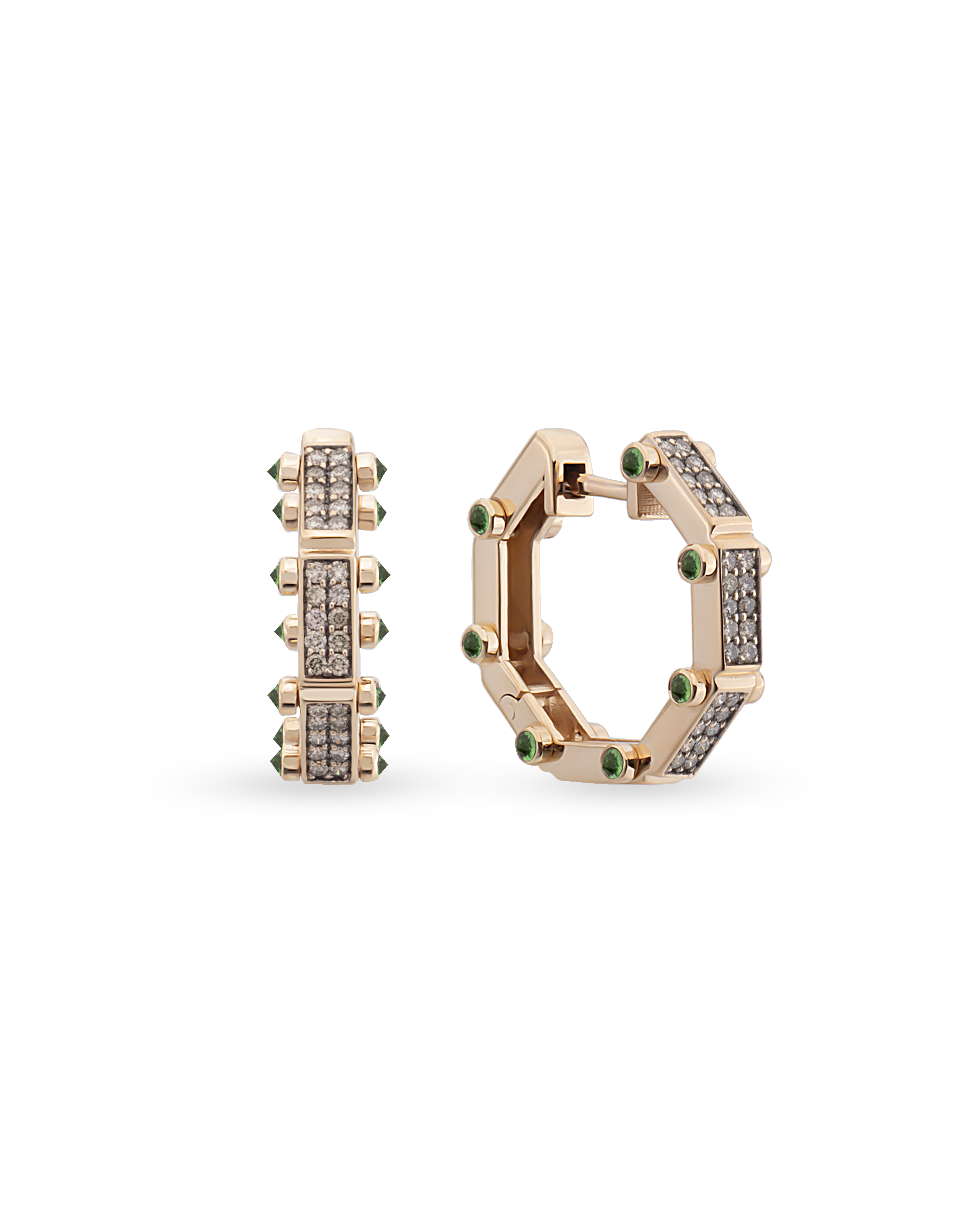 Carla Earrings Brown Diamond (Small Size)