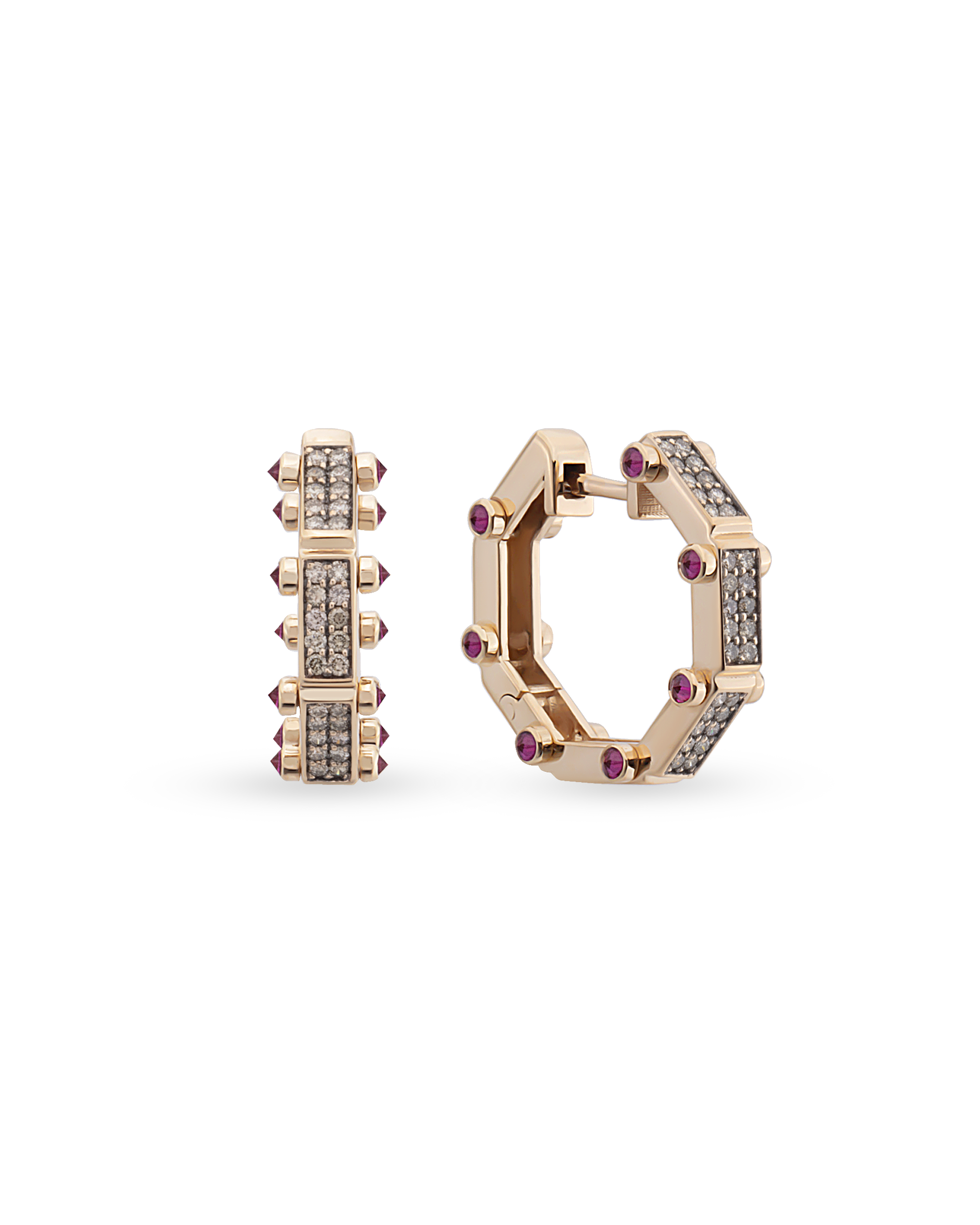 Carla Earrings Brown Diamond (Small Size)