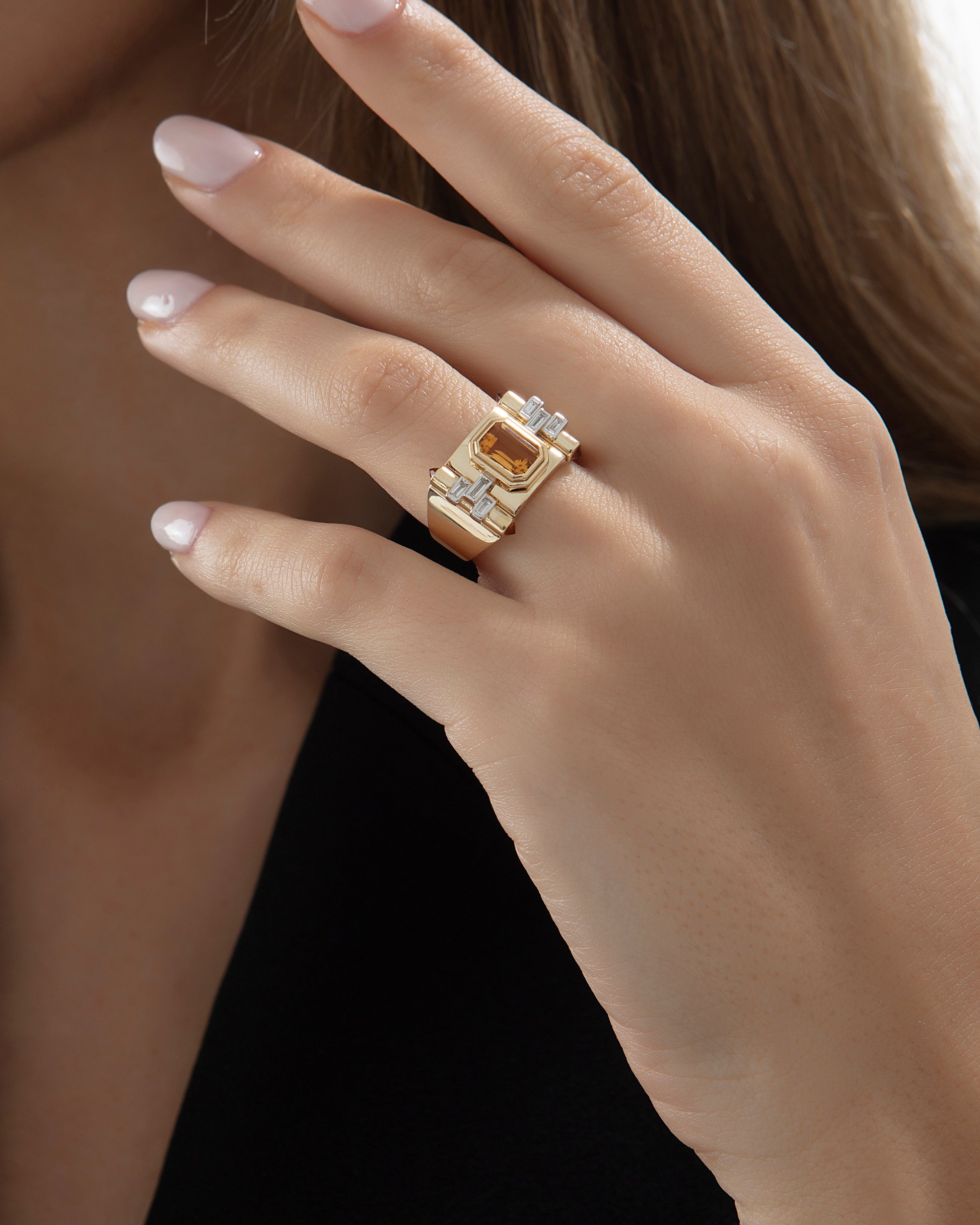 Greta Petit Citrine Yüzük